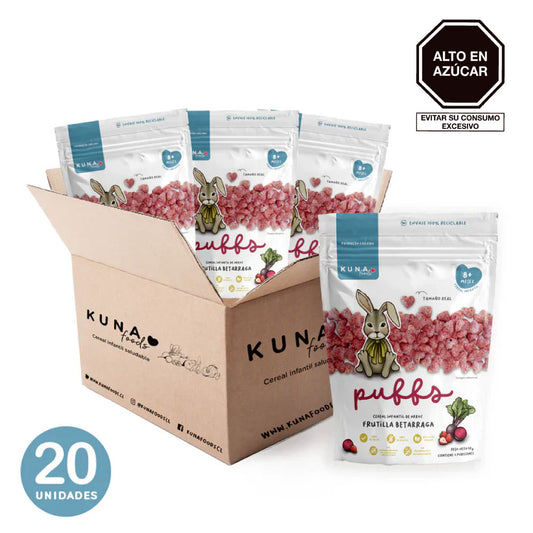 Puffs Frutilla Beterraga Caja Master Familiar