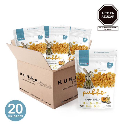 Puffs Platano Zapallo Caja Master Familiar