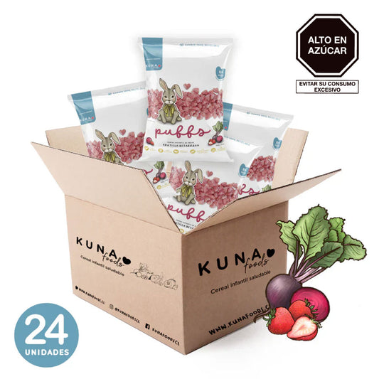 Puffs Frutilla Beterraga Caja Master Individual
