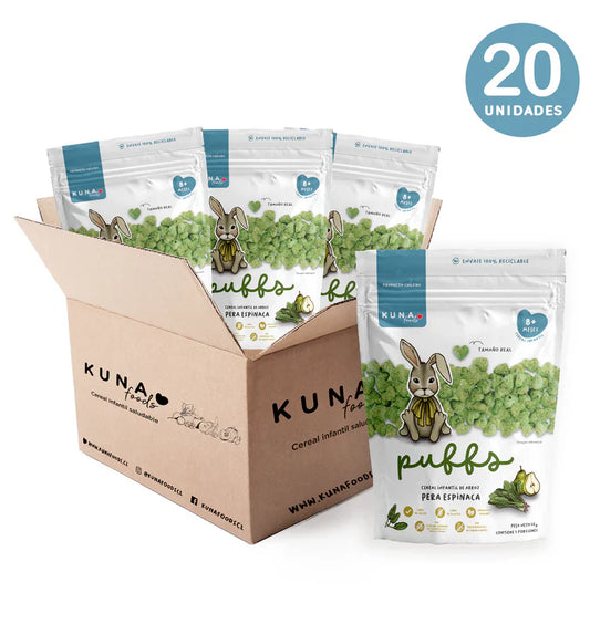 Puffs Pera Espinaca Caja Master Familiar