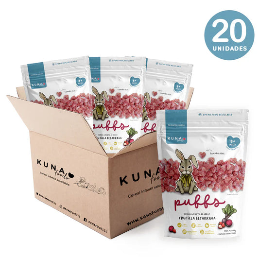 Puffs Frutilla Beterraga Caja Master Familiar