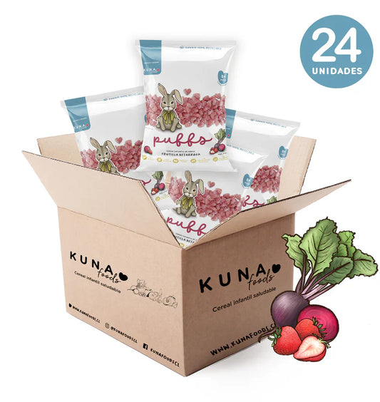 Puffs Frutilla Beterraga Caja Master Individual