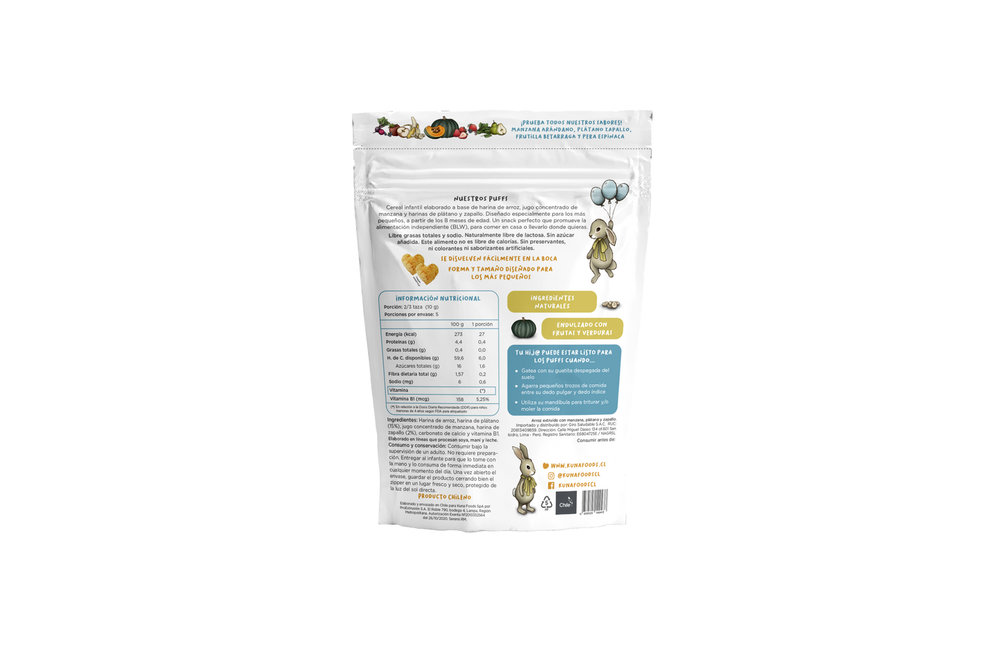 Puffs Platano Zapallo Familiar